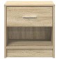 vidaXL Κομοδίνα 2 τεμ. με Συρτάρι Sonoma Δρυς 39 x 28 x 41 εκ.