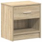 vidaXL Κομοδίνα 2 τεμ. με Συρτάρι Sonoma Δρυς 39 x 28 x 41 εκ.