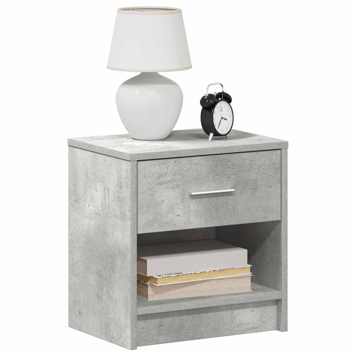 vidaXL Κομοδίνο με Συρτάρι Γκρι Σκυρόδεμα 39 x 28 x 41 εκ.