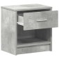 vidaXL Κομοδίνο με Συρτάρι Γκρι Σκυρόδεμα 39 x 28 x 41 εκ.