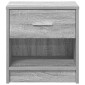 vidaXL Κομοδίνα 2 τεμ. με Συρτάρι Γκρι Sonoma 39x28x41 εκ.