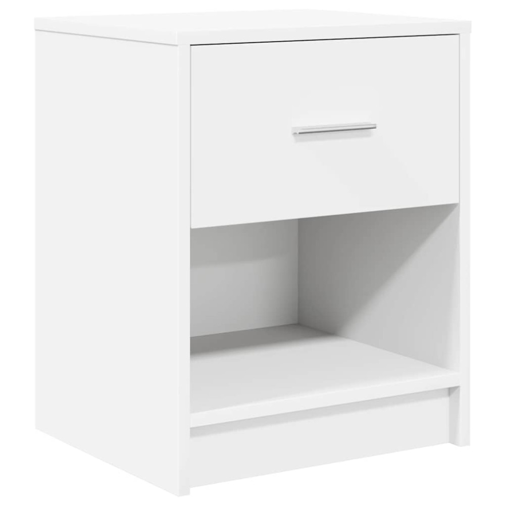 vidaXL Κομοδίνο με Συρτάρι Λευκό 40x34x50 εκ.