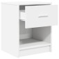 vidaXL Κομοδίνο με Συρτάρι Λευκό 40x34x50 εκ.