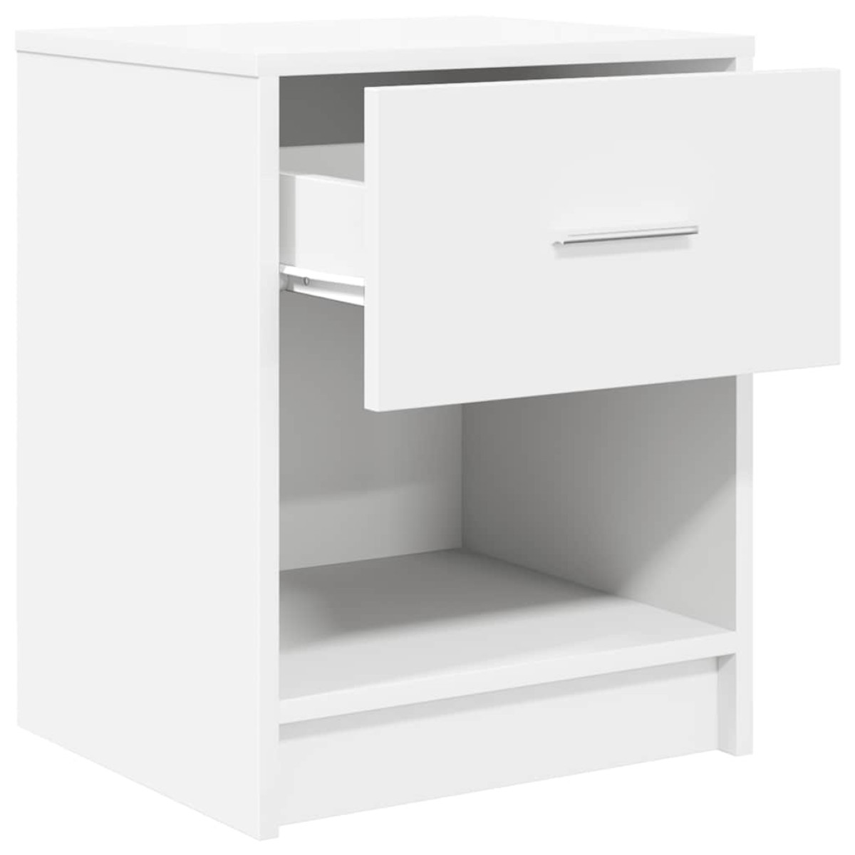 vidaXL Κομοδίνα 2 τεμ. με Συρτάρι Λευκά 40x34x50 εκ.