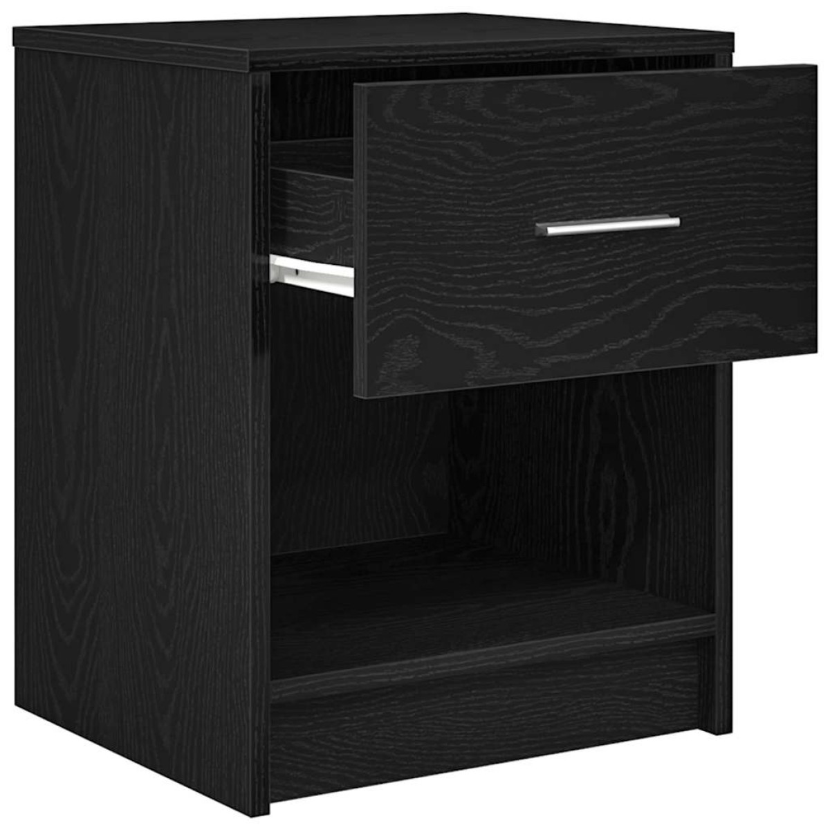 vidaXL Κομοδίνα 2 τεμ. με Συρτάρι Μαύρα 40x34x50 εκ.