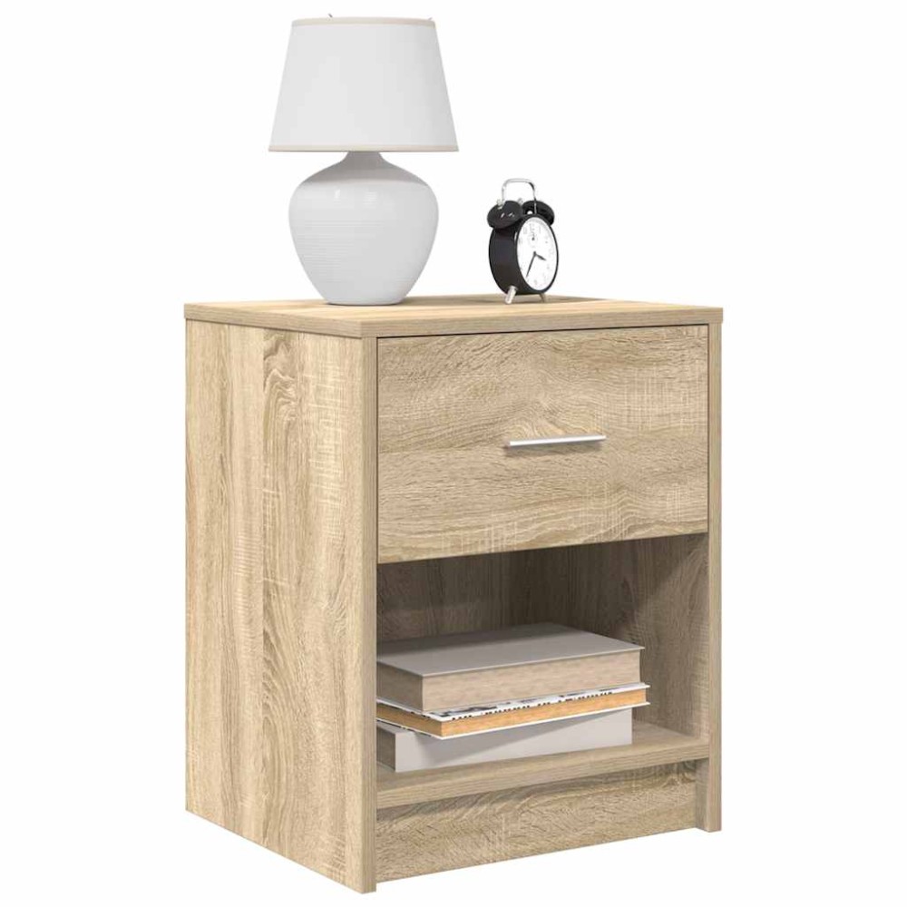 vidaXL Κομοδίνα 2 τεμ. με Συρτάρι, Χρώμα Sonoma Δρυς 40x34x50 εκ.
