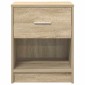 vidaXL Κομοδίνα 2 τεμ. με Συρτάρι, Χρώμα Sonoma Δρυς 40x34x50 εκ.