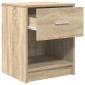 vidaXL Κομοδίνα 2 τεμ. με Συρτάρι, Χρώμα Sonoma Δρυς 40x34x50 εκ.