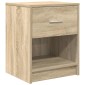vidaXL Κομοδίνα 2 τεμ. με Συρτάρι, Χρώμα Sonoma Δρυς 40x34x50 εκ.