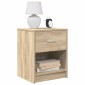 vidaXL Κομοδίνα 2 τεμ. με Συρτάρι, Χρώμα Sonoma Δρυς 40x34x50 εκ.