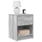 vidaXL Κομοδίνα 2 τεμ. με Συρτάρι Γκρι Sonoma 40x34x50 εκ.
