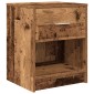 vidaXL Κομοδίνα 2 τεμ. με Συρτάρι από Παλιό Ξύλο 40x34x50 εκ.