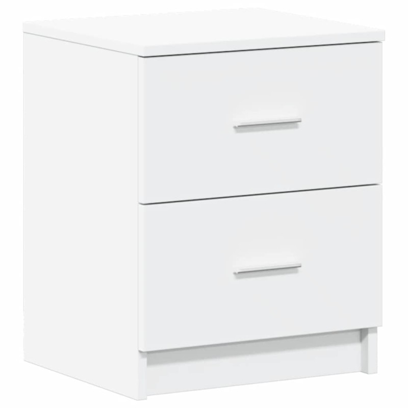 vidaXL Κομοδίνο με 2 Συρτάρια Λευκό 40x36x50 εκ.