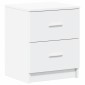 vidaXL Κομοδίνο με 2 Συρτάρια Λευκό 40x36x50 εκ.