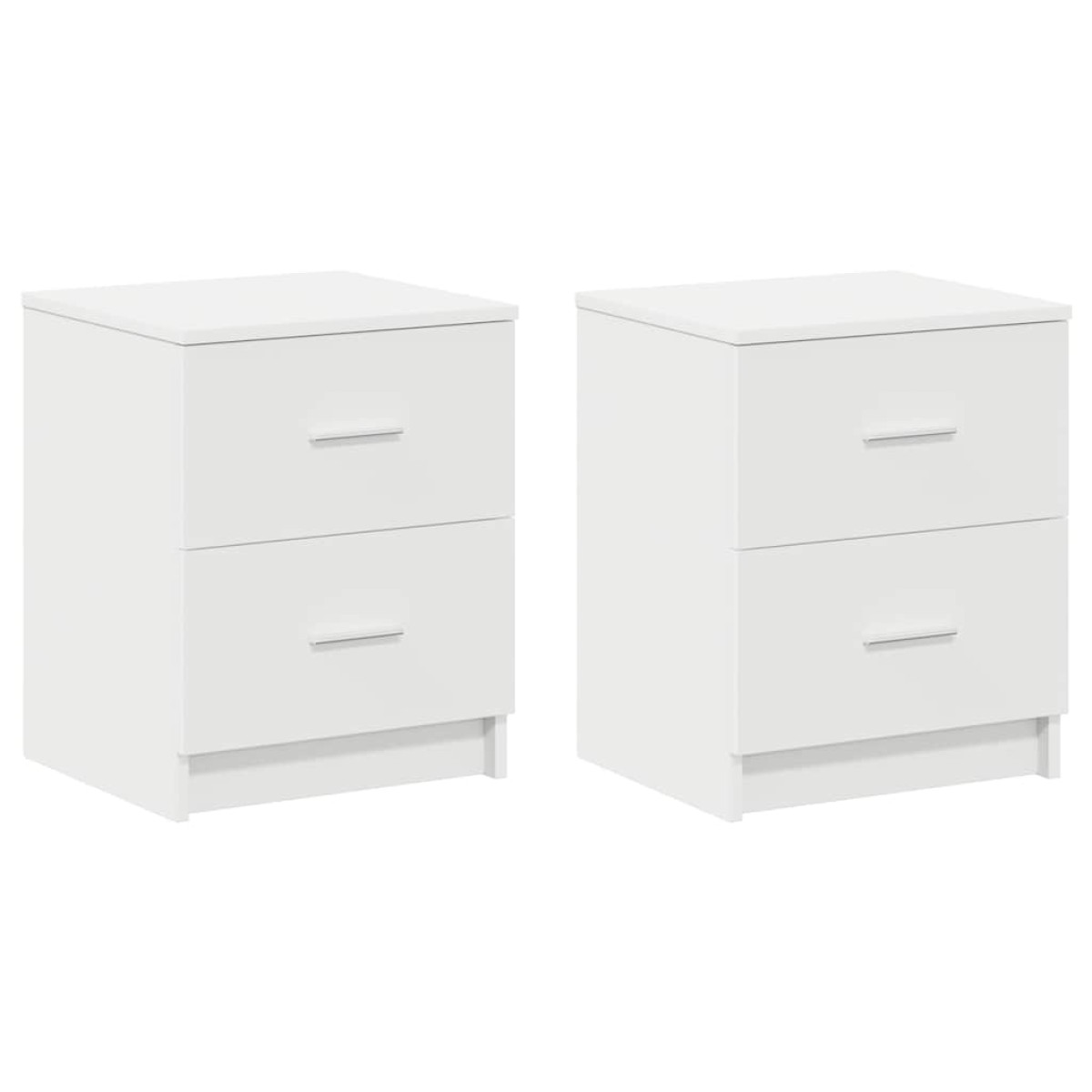vidaXL Κομοδίνα 2 τεμ. με 2 Συρτάρια Λευκά 40x36x50 εκ.