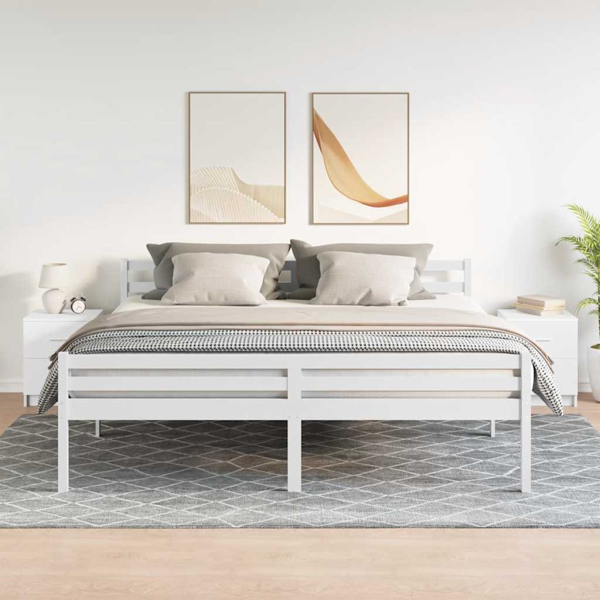 vidaXL Κομοδίνα 2 τεμ. με 2 Συρτάρια Λευκά 40x36x50 εκ.