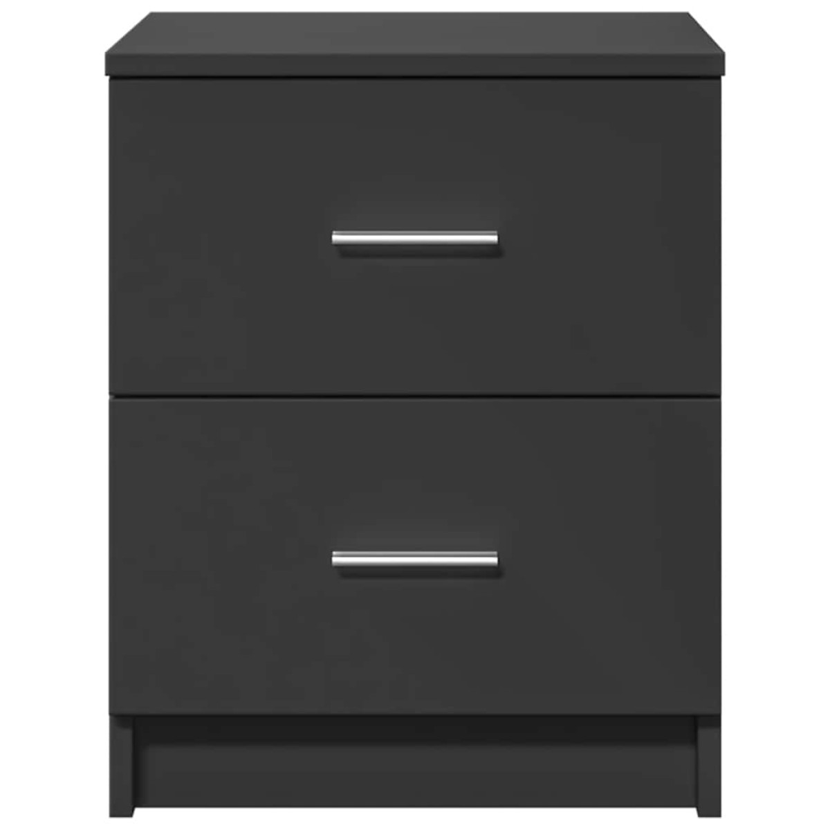 vidaXL Κομοδίνο με 2 Συρτάρια Μαύρο 40x36x50 εκ.