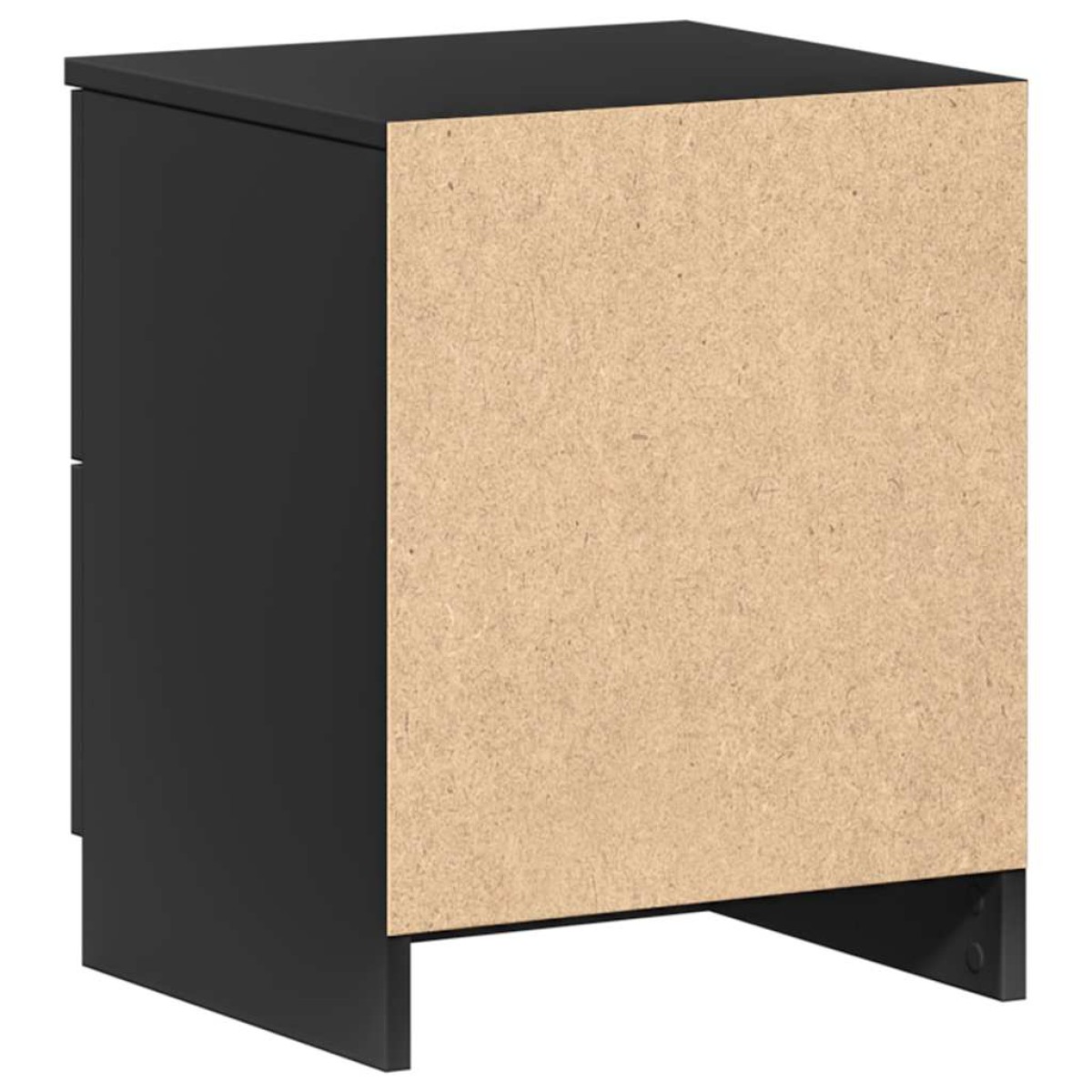 vidaXL Κομοδίνο με 2 Συρτάρια Μαύρο 40x36x50 εκ.