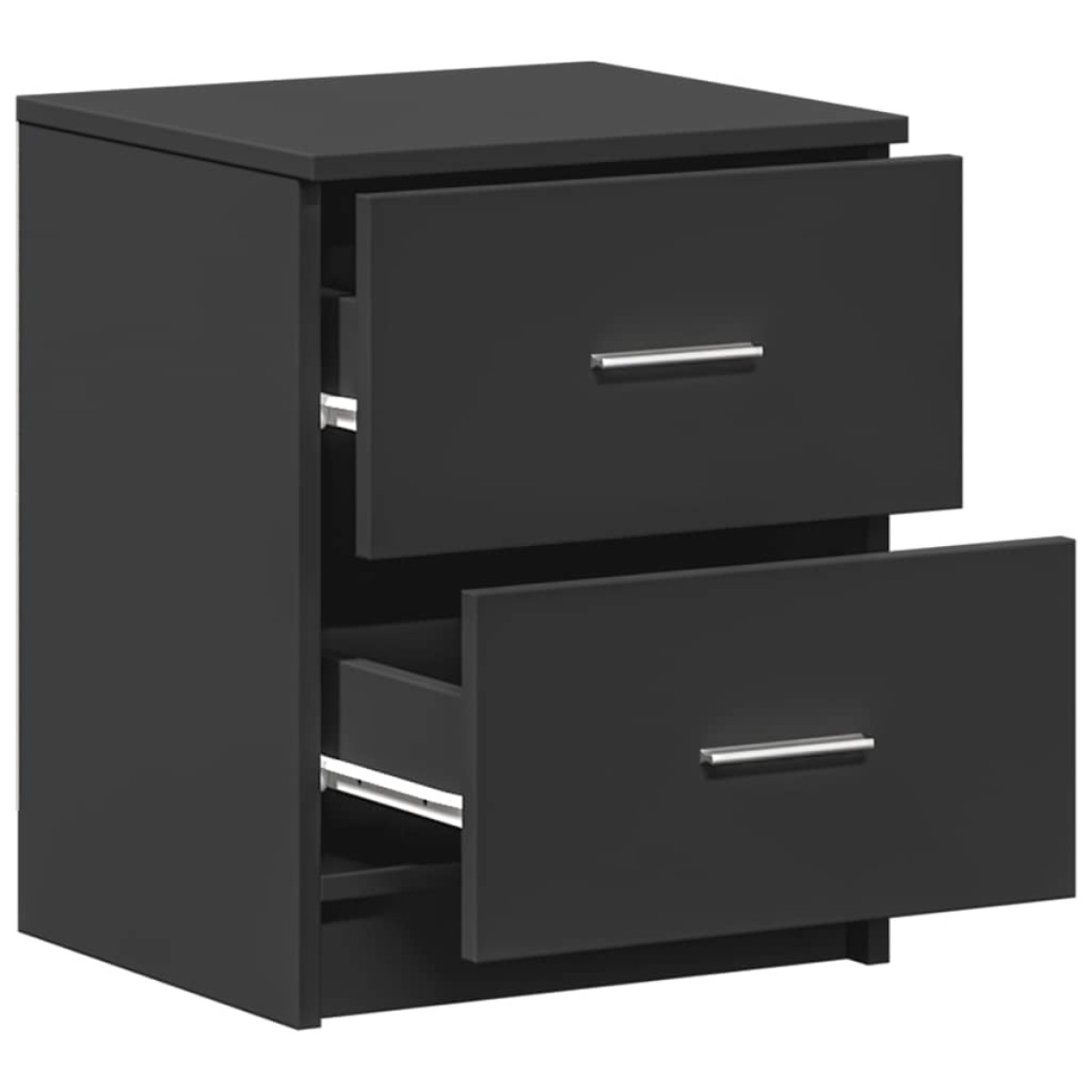 vidaXL Κομοδίνα 2 τεμ. με 2 Συρτάρια Μαύρα 40x36x50 εκ.