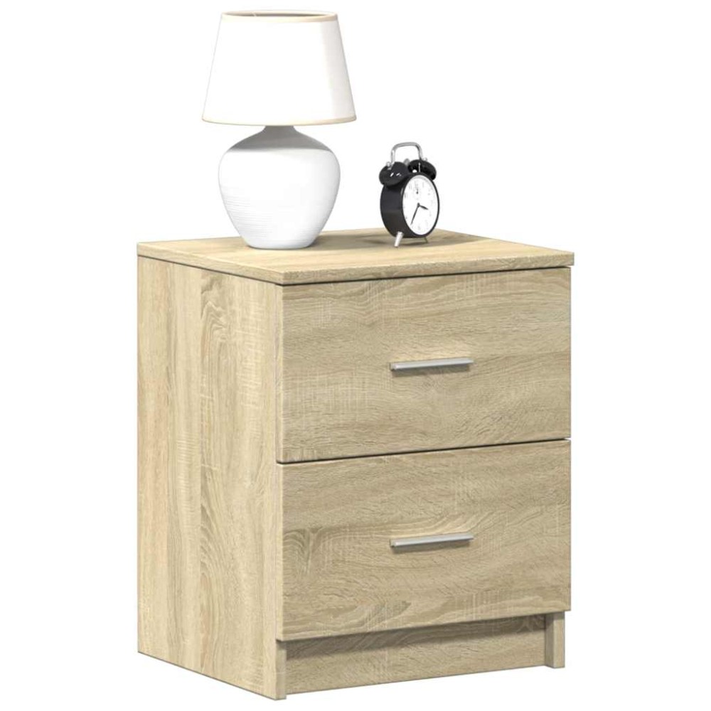 vidaXL Κομοδίνο με 2 Συρτάρια Χρώμα Sonoma Δρυς 40x36x50 εκ.