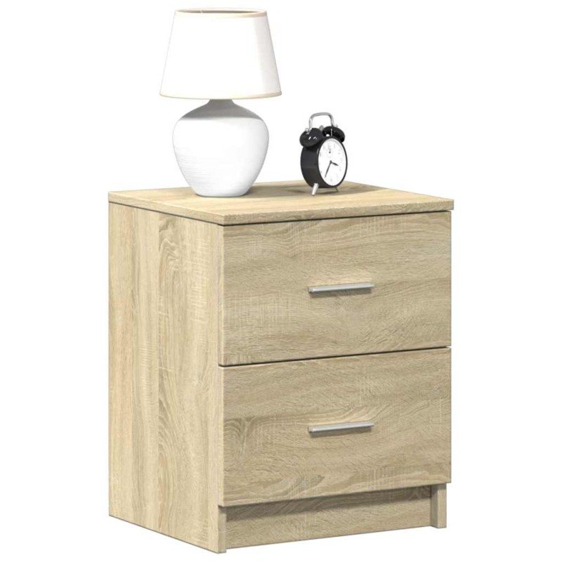 vidaXL Κομοδίνο με 2 Συρτάρια Χρώμα Sonoma Δρυς 40x36x50 εκ.
