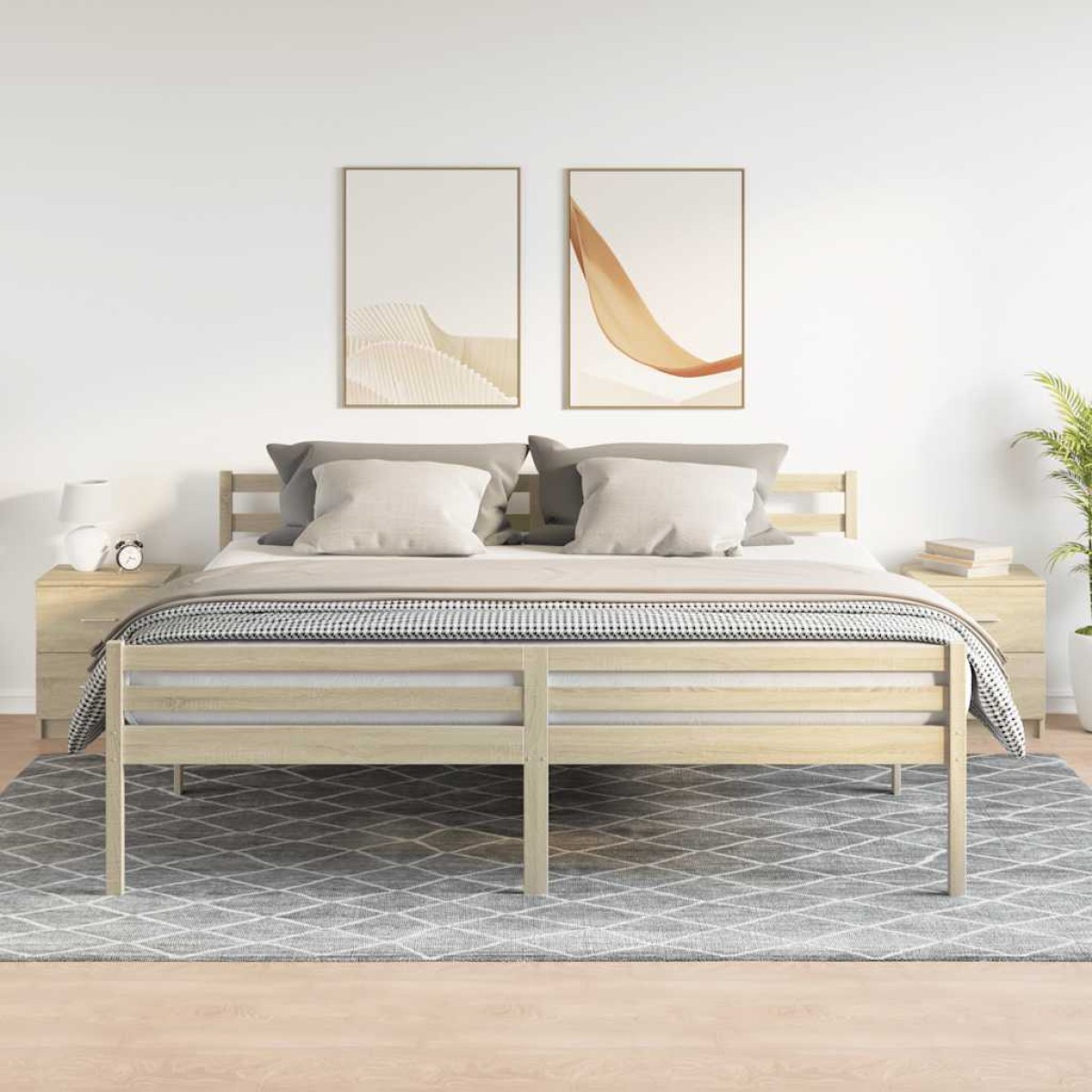 vidaXL Κομοδίνα 2 τεμ. με 2 Συρτάρια, Χρώμα Sonoma Δρυς 40x36x50 εκ.