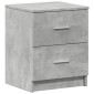 vidaXL Κομοδίνο με 2 Συρτάρια Γκρι Σκυρόδεμα 40x36x50 εκ.
