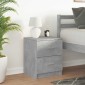 vidaXL Κομοδίνο με 2 Συρτάρια Γκρι Σκυρόδεμα 40x36x50 εκ.