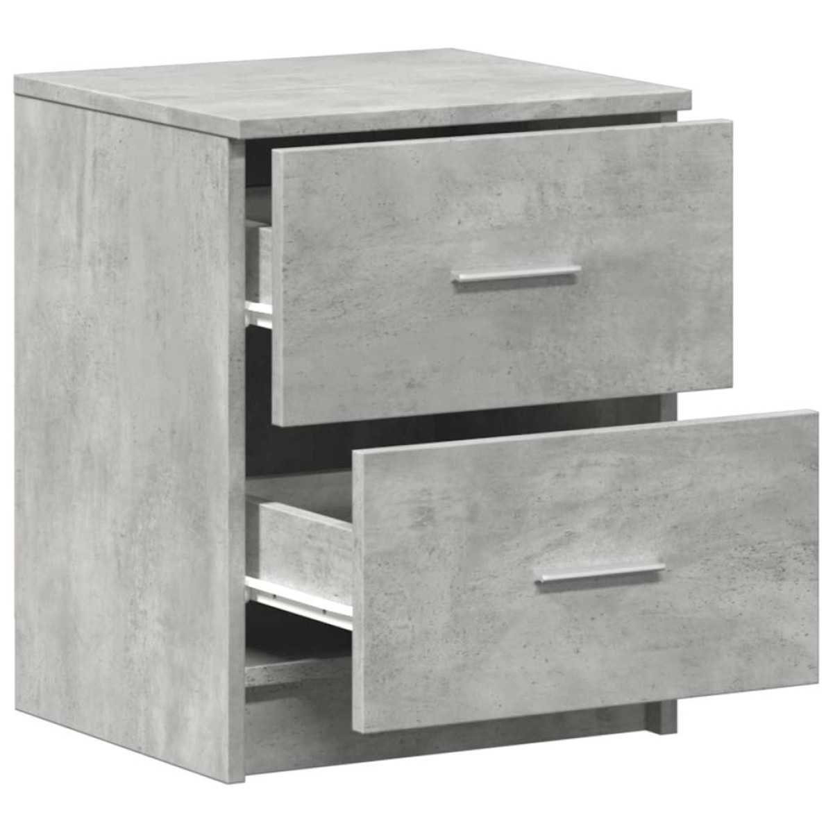 vidaXL Κομοδίνο με 2 Συρτάρια Γκρι Σκυρόδεμα 40x36x50 εκ.