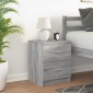 vidaXL Κομοδίνο με 2 Συρτάρια Γκρι Sonoma 40x36x50 εκ.