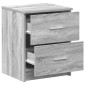 vidaXL Κομοδίνο με 2 Συρτάρια Γκρι Sonoma 40x36x50 εκ.