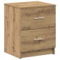 vidaXL Κομοδίνο με 2 Συρτάρια σε Χρώμα Δρυς Artisan 40x36x50 εκ.