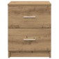 vidaXL Κομοδίνο με 2 Συρτάρια σε Χρώμα Δρυς Artisan 40x36x50 εκ.