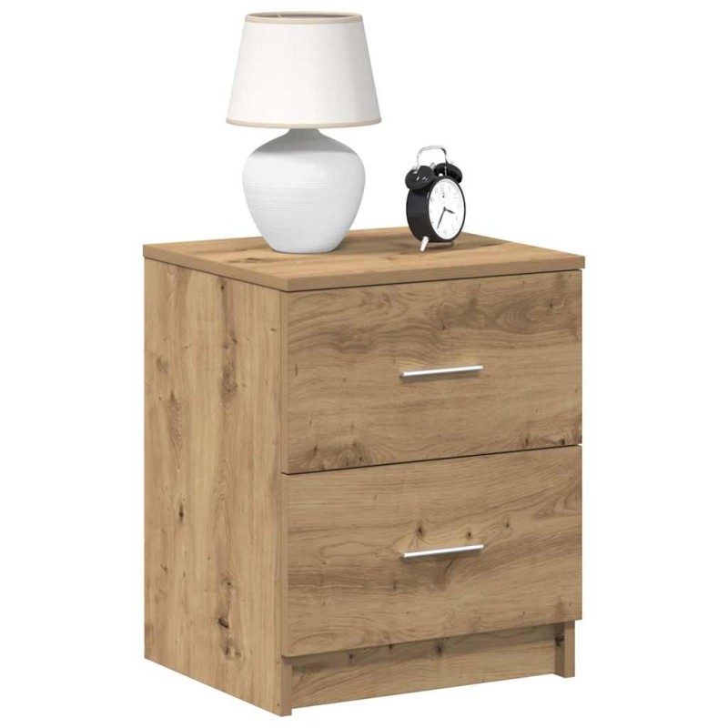 vidaXL Κομοδίνο με 2 Συρτάρια σε Χρώμα Δρυς Artisan 40x36x50 εκ.
