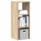 vidaXL Βιβλιοθήκη Στοιβαζόμενα Sonoma Δρυς 30x30x80 εκ. Επεξ. Ξύλο