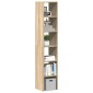 vidaXL Βιβλιοθήκες 2 τεμ. Στοιβαζόμενα Sonoma Δρυς 30x30x80 εκ.