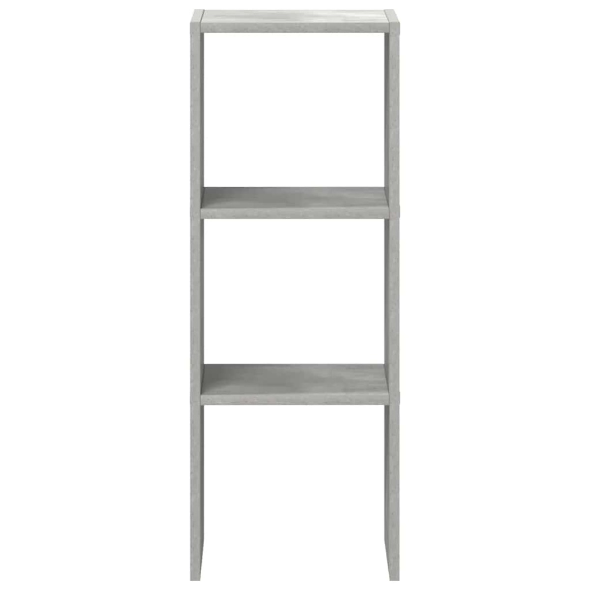 vidaXL Βιβλιοθήκη Στοιβαζόμενα Γκρι Σκυροδ. 30x30x80 εκ. Επεξ. Ξύλο