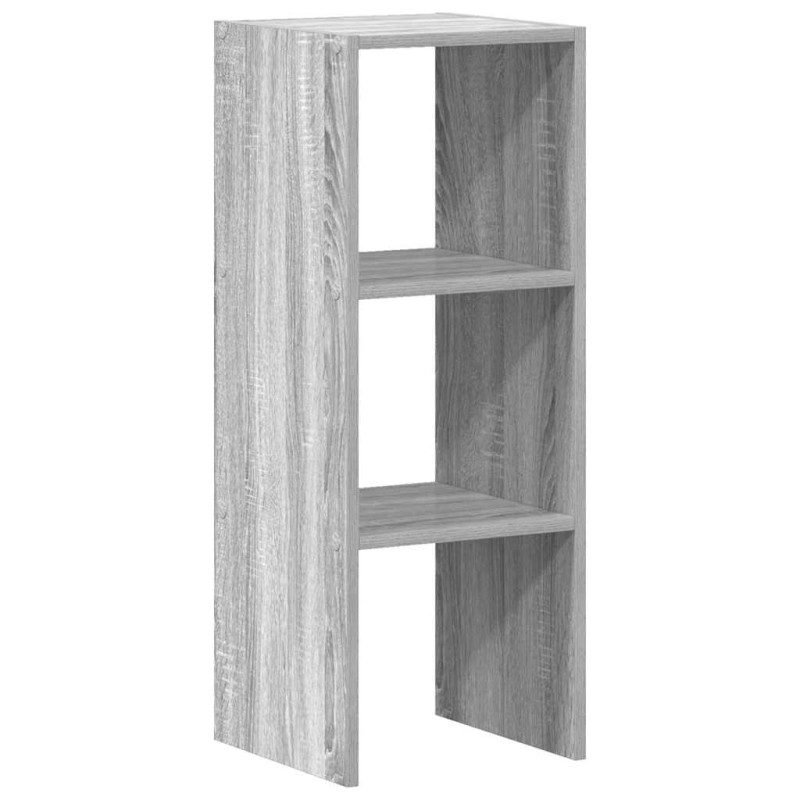 vidaXL Βιβλιοθήκη Στοιβαζόμενα Γκρι Sonoma 30x30x80 εκ. Επεξ. Ξύλο