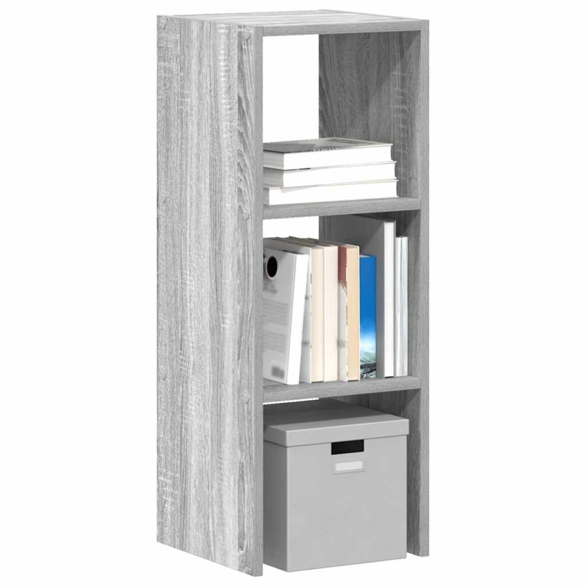 vidaXL Βιβλιοθήκη Στοιβαζόμενα Γκρι Sonoma 30x30x80 εκ. Επεξ. Ξύλο