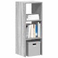 vidaXL Βιβλιοθήκη Στοιβαζόμενα Γκρι Sonoma 30x30x80 εκ. Επεξ. Ξύλο