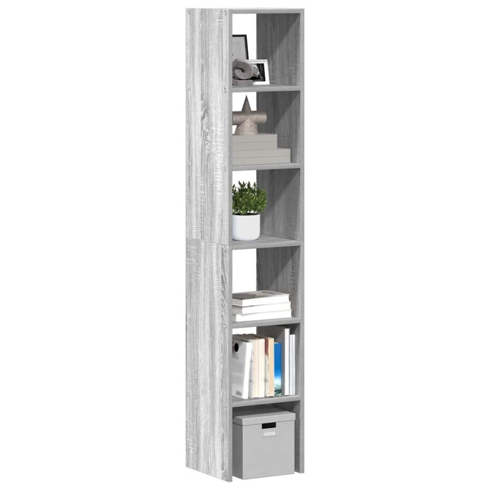 vidaXL Βιβλιοθήκες 2 τεμ. Στοιβαζόμενα Γκρι Sonoma 30x30x80 εκ.