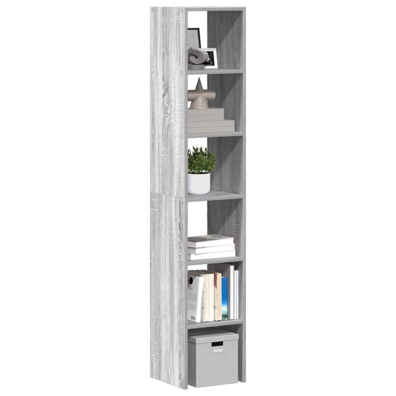 vidaXL Βιβλιοθήκες 2 τεμ. Στοιβαζόμενα Γκρι Sonoma 30x30x80 εκ.