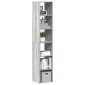 vidaXL Βιβλιοθήκες 2 τεμ. Στοιβαζόμενα Γκρι Sonoma 30x30x80 εκ.