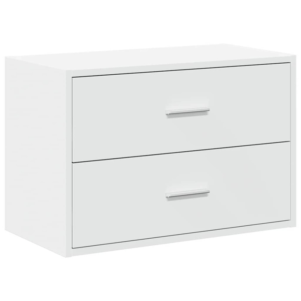 vidaXL Ντουλάπι με 2συρτάρια Λευκό 60x31x40cm Ξύλινο μηχανουργικό ξύλο