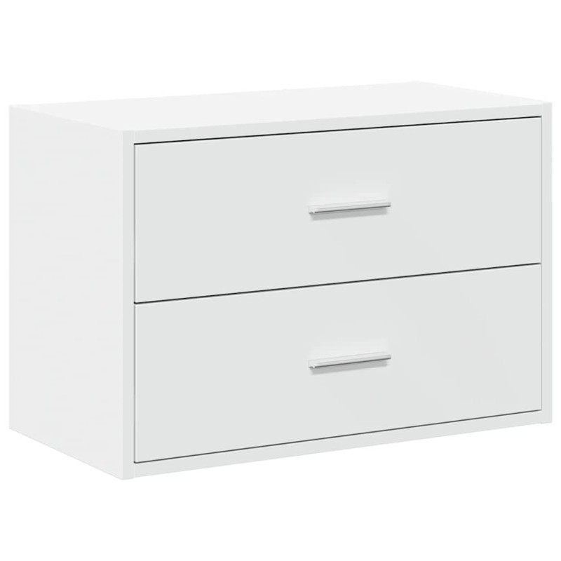 vidaXL Ντουλάπι με 2συρτάρια Λευκό 60x31x40cm Ξύλινο μηχανουργικό ξύλο