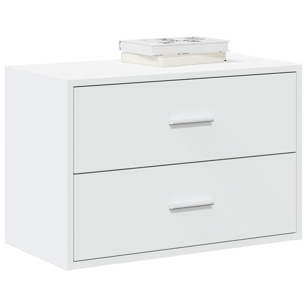 vidaXL Ντουλάπι με 2συρτάρια Λευκό 60x31x40cm Ξύλινο μηχανουργικό ξύλο