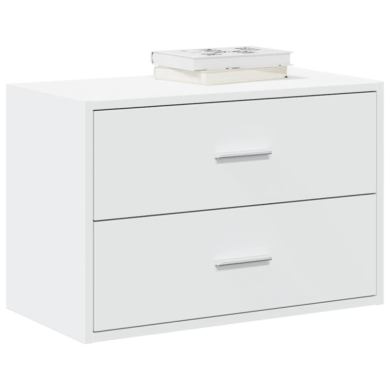 vidaXL Ντουλάπι με 2συρτάρια Λευκό 60x31x40cm Ξύλινο μηχανουργικό ξύλο