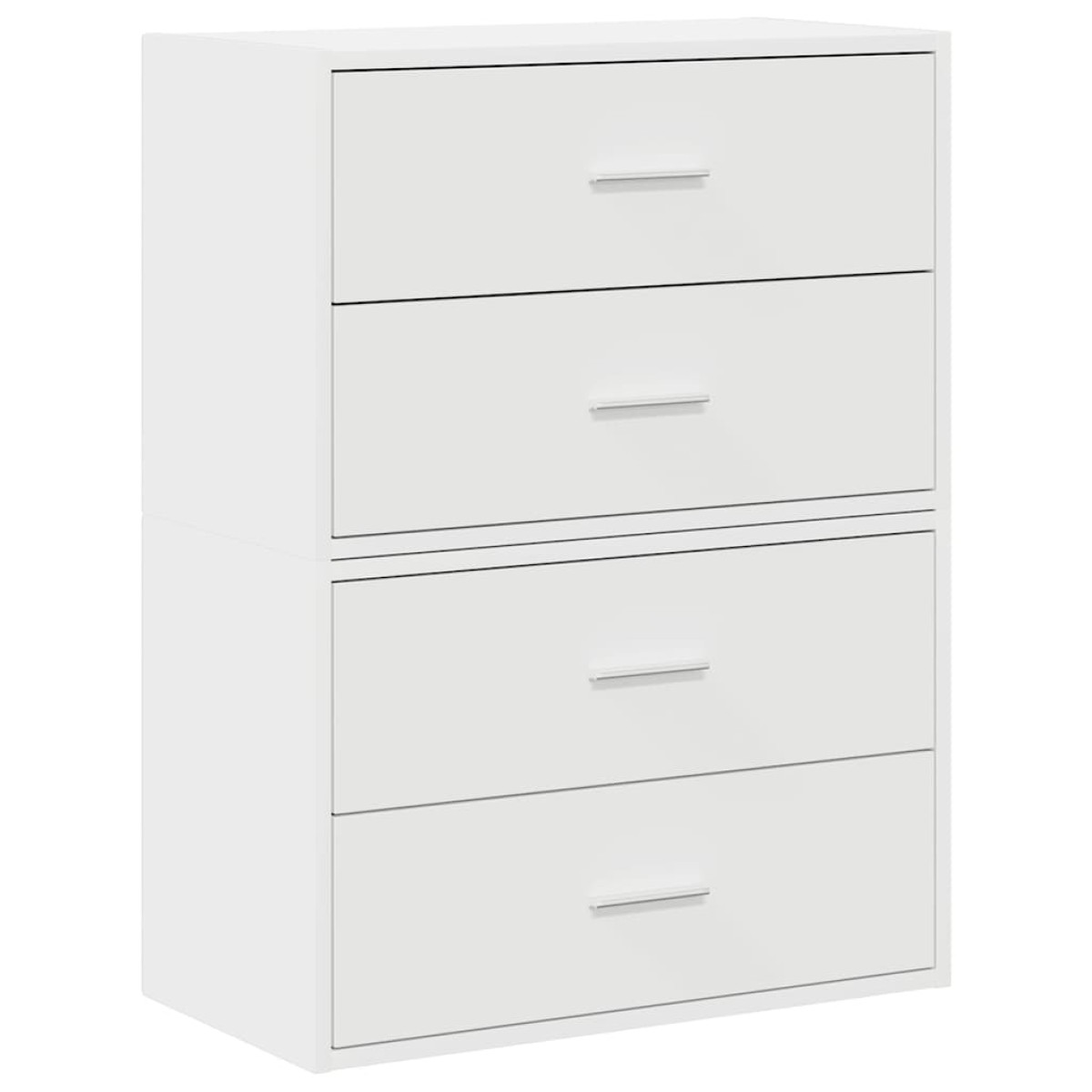 vidaXL Ντουλάπια με 4 συρτάρια 2 τεμάχια Λευκό 60x31x40 cm