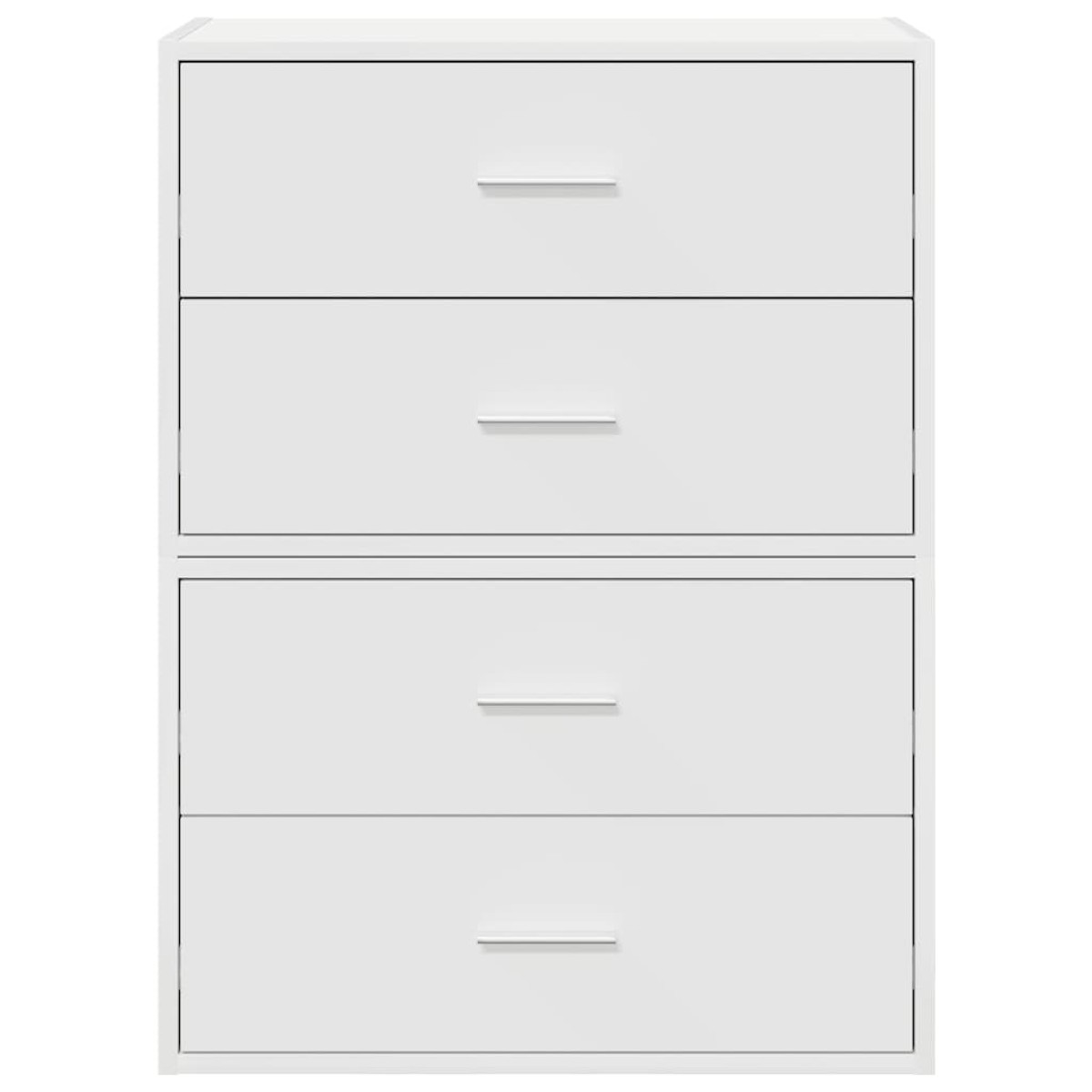 vidaXL Ντουλάπια με 4 συρτάρια 2 τεμάχια Λευκό 60x31x40 cm