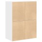 vidaXL Ντουλάπια με 4 συρτάρια 2 τεμάχια Λευκό 60x31x40 cm